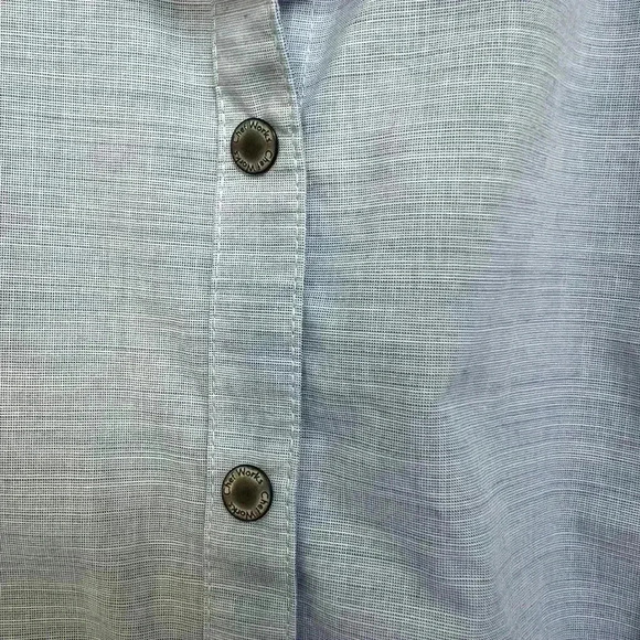 Chef Works Urban Collection Women’s Blue Button Up Shirt Size Medium - Picture 7 of 8